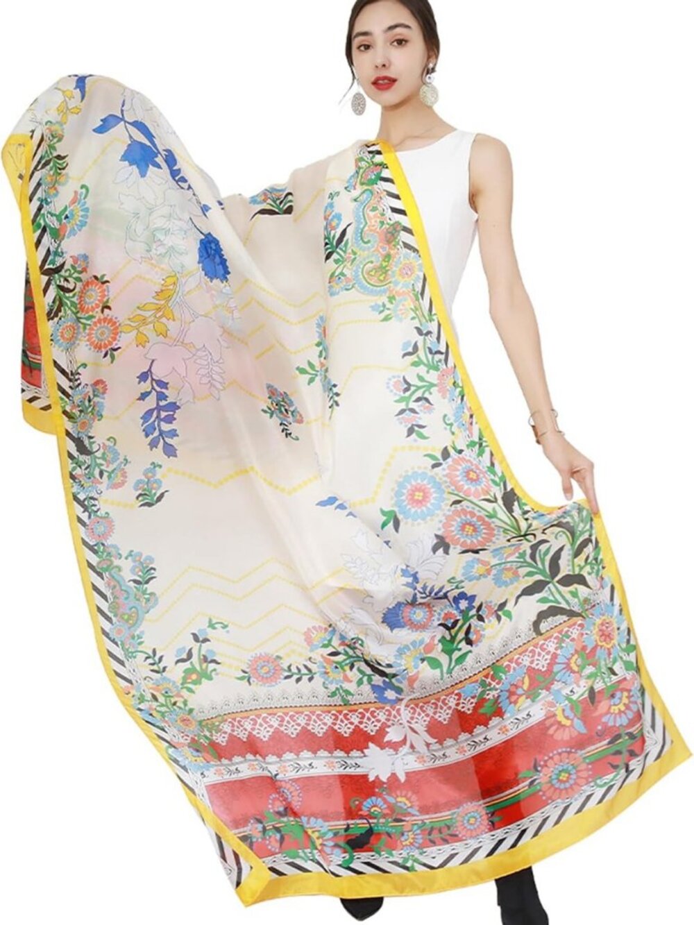 Luxurious 100% Mulberry Silk Shawl Wrap for Women - Elegant Evening Accessory